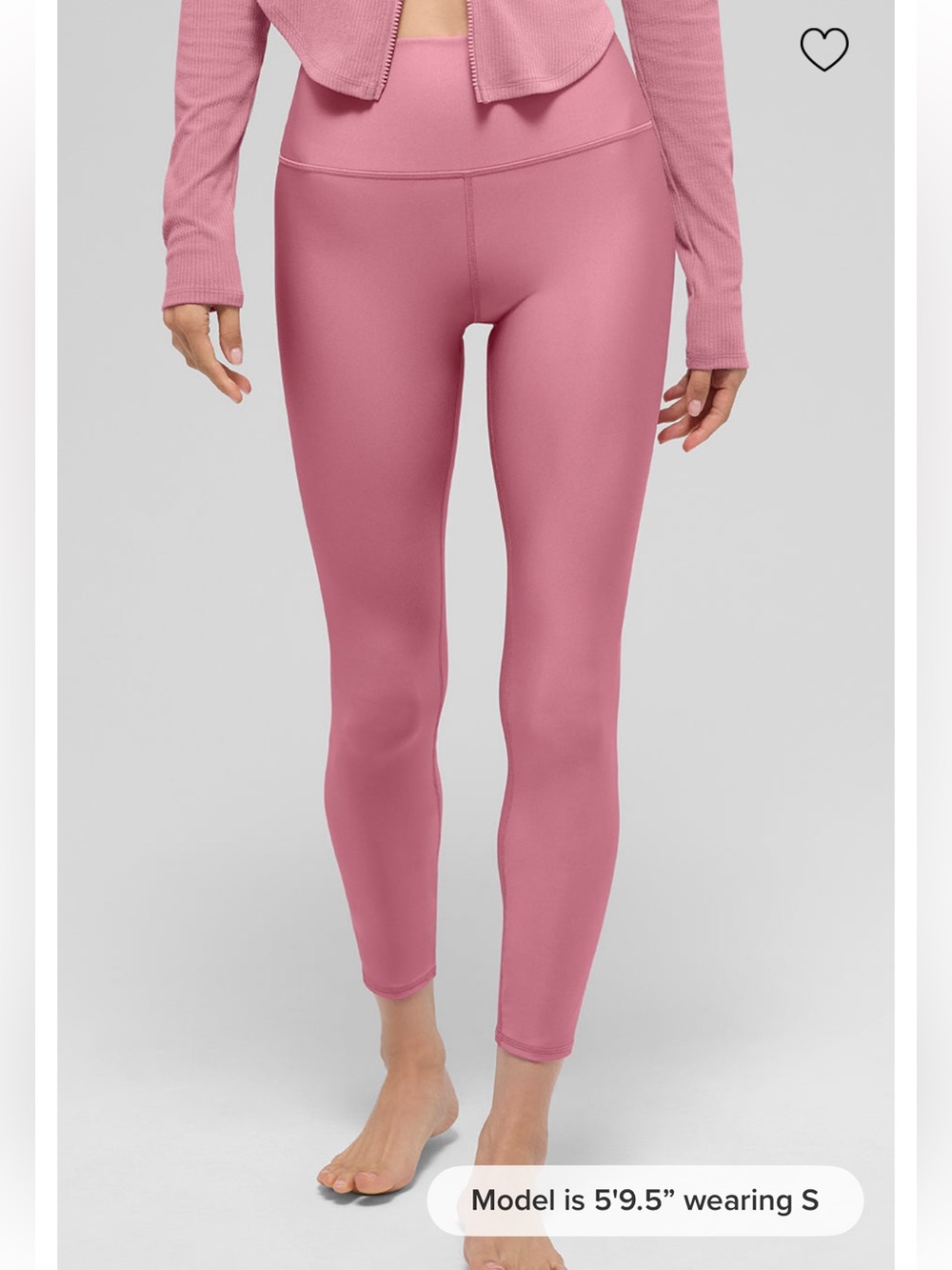 Alo pink wild rose airlift leggings size large